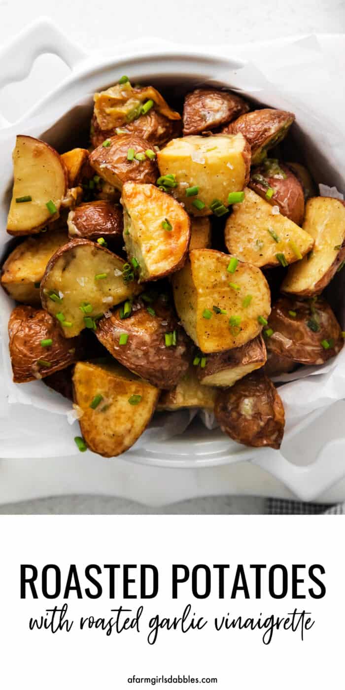 Easy Garlic Roasted New Potatoes | A Farmgirl's Dabbles