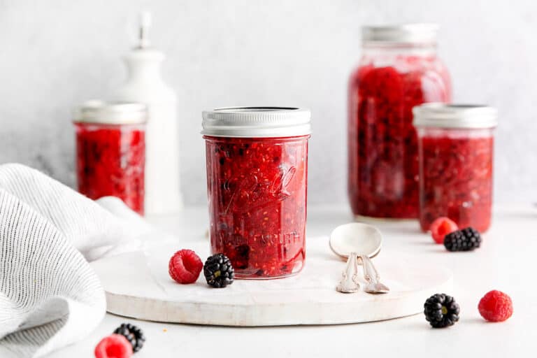 Easy Raspberry Blackberry Freezer Jam Recipe | A Farmgirl's Dabbles