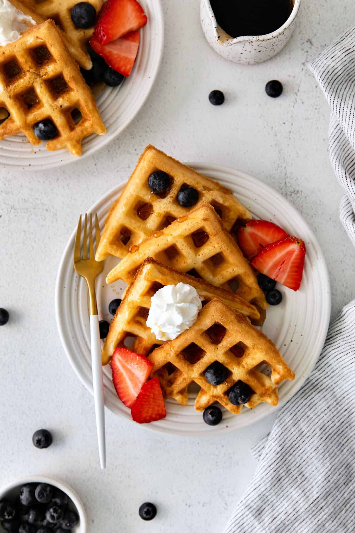 Overnight Yeast Waffles Recipe | A Farmgirl's Dabbles