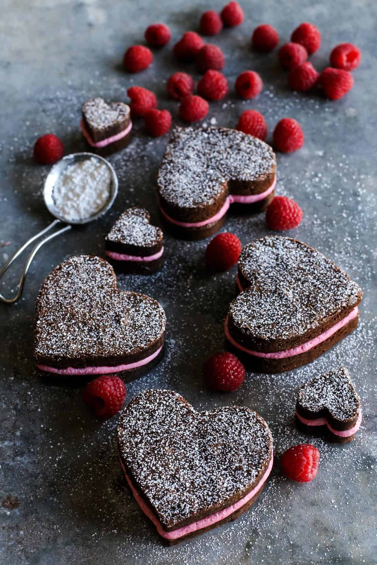 Heart Shaped Brownies With Fresh Raspberry Buttercream A Farmgirls Dabbles 