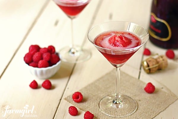 Raspberry Sorbet Wine Spritzer - Dizzy Busy and Hungry!