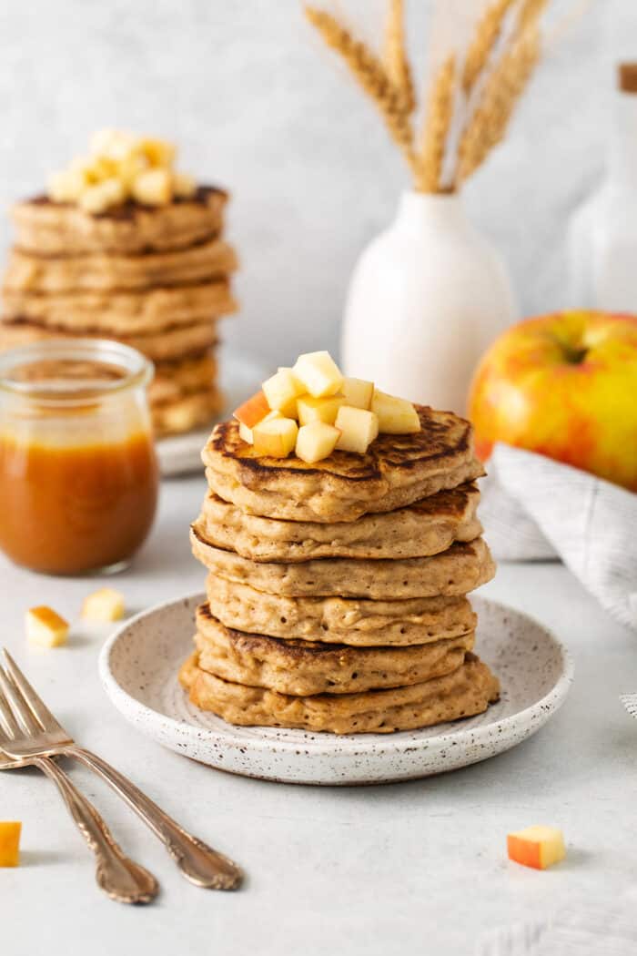 Easy Apple Oat Pancakes L A Farmgirl S Dabbles