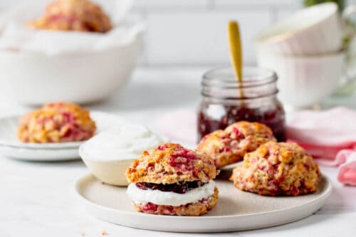 Whole Wheat Raspberry Drop Scones l a farmgirl's dabbles