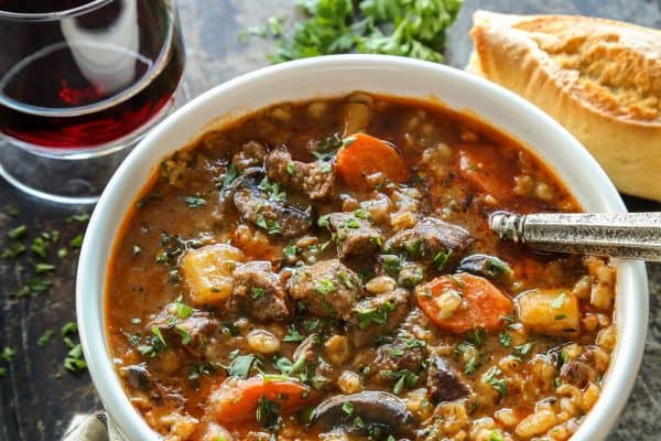 Slow Cooker Beef and Barley Stew • a farmgirls dabbles