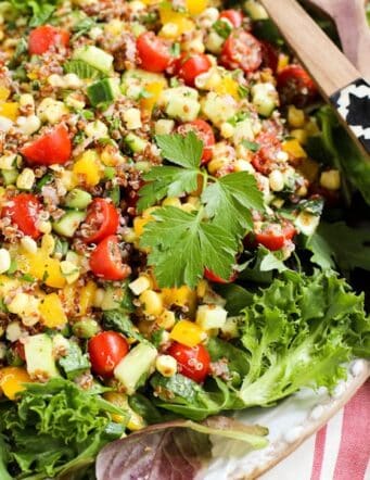 summer quinoa and veggies salad