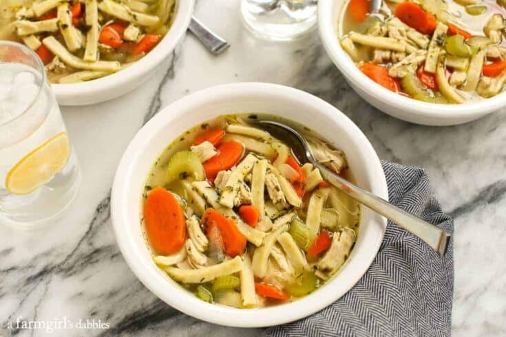 Mom's Chicken Noodle Soup made easy - CookingHeartSmart