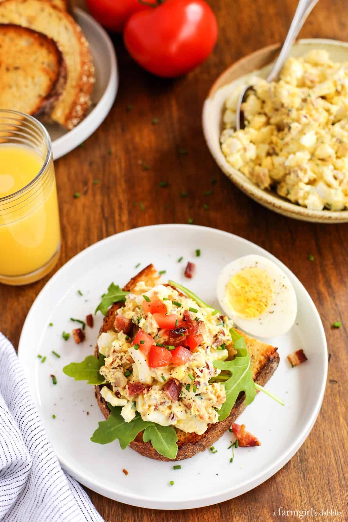 Breakfast Egg Salad with Bacon • a farmgirl's dabbles