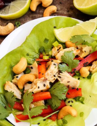 Cashew and Curry Tilapia Lettuce Wraps