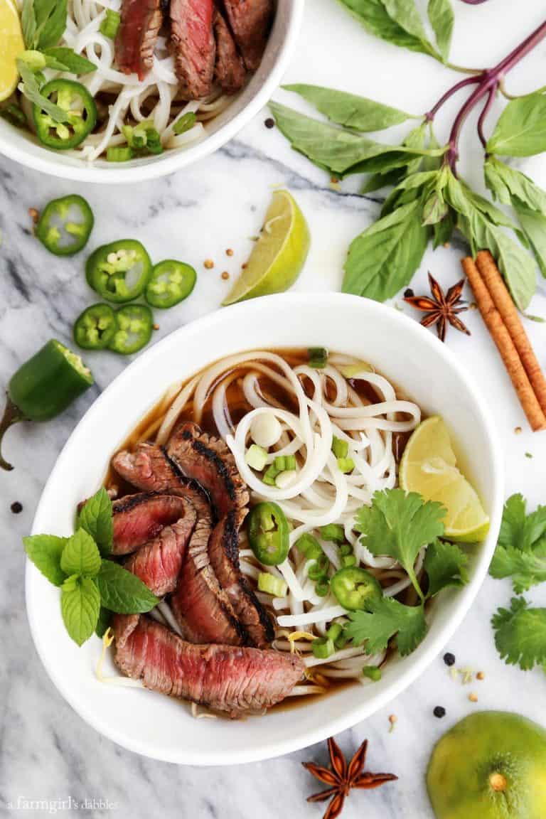 Quick Grilled Beef Pho Recipe l A Farmgirl's Dabbles