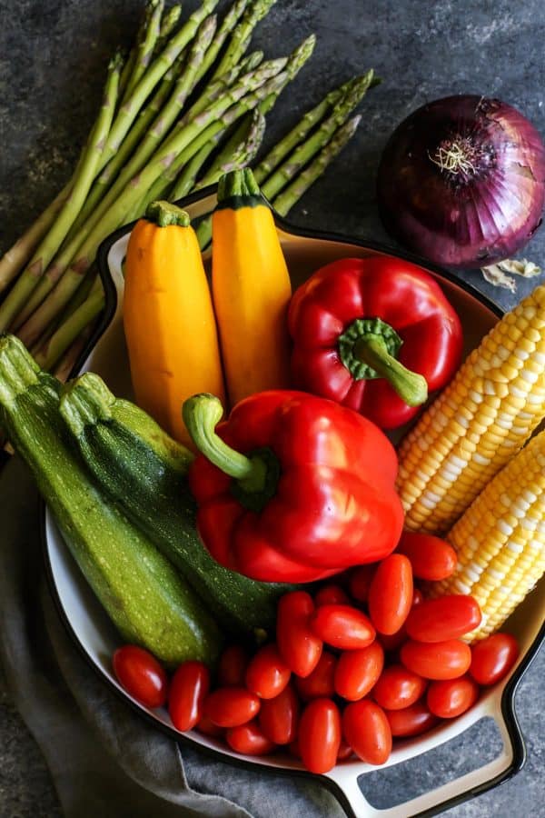 Grilled Vegetable Salad • BEST grilled vegetables! • a 