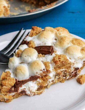 S'mores Pie with a fork