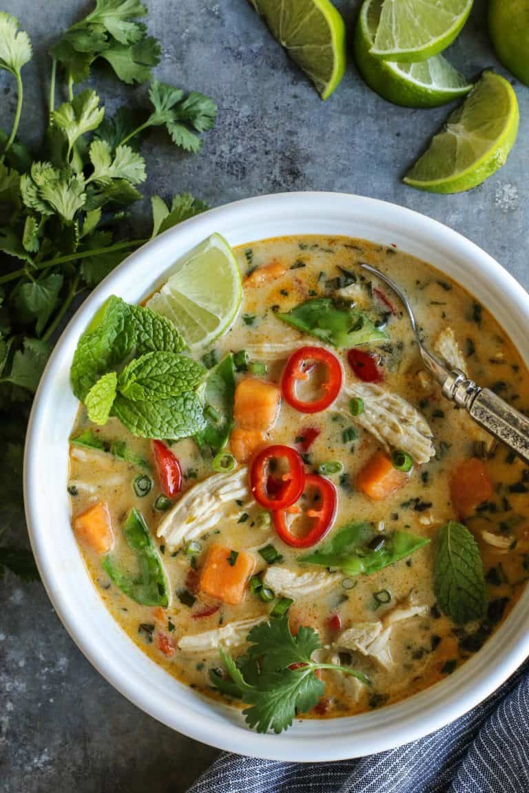 Easy Thai Chicken Soup Recipe l A Farmgirl's Dabbles