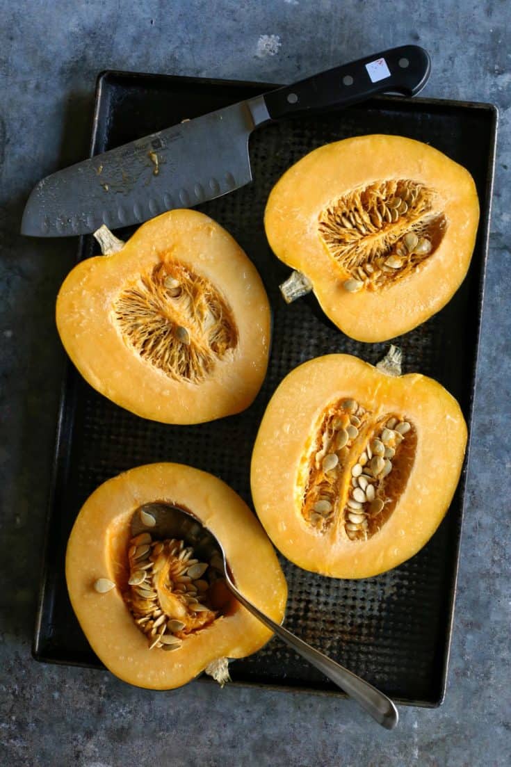 Turkey Stuffed Acorn Squash with Cranberries l A Farmgirl's Dabbles