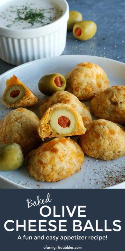 Olive Cheese Balls - Easy Baked Recipe • A Farmgirl's Dabbles