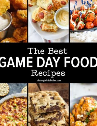 PInterest image of game day foods