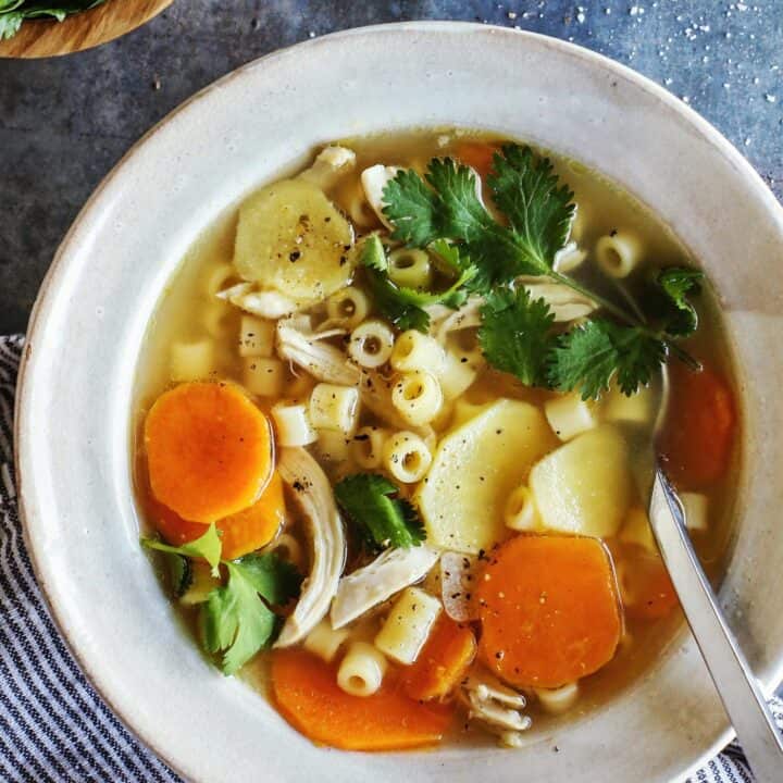 Homemade Ginger Chicken Soup Recipe - Best Soup for a Cold!