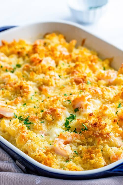 Easy Baked Shrimp Mac and Cheese - A Farmgirl's Dabbles