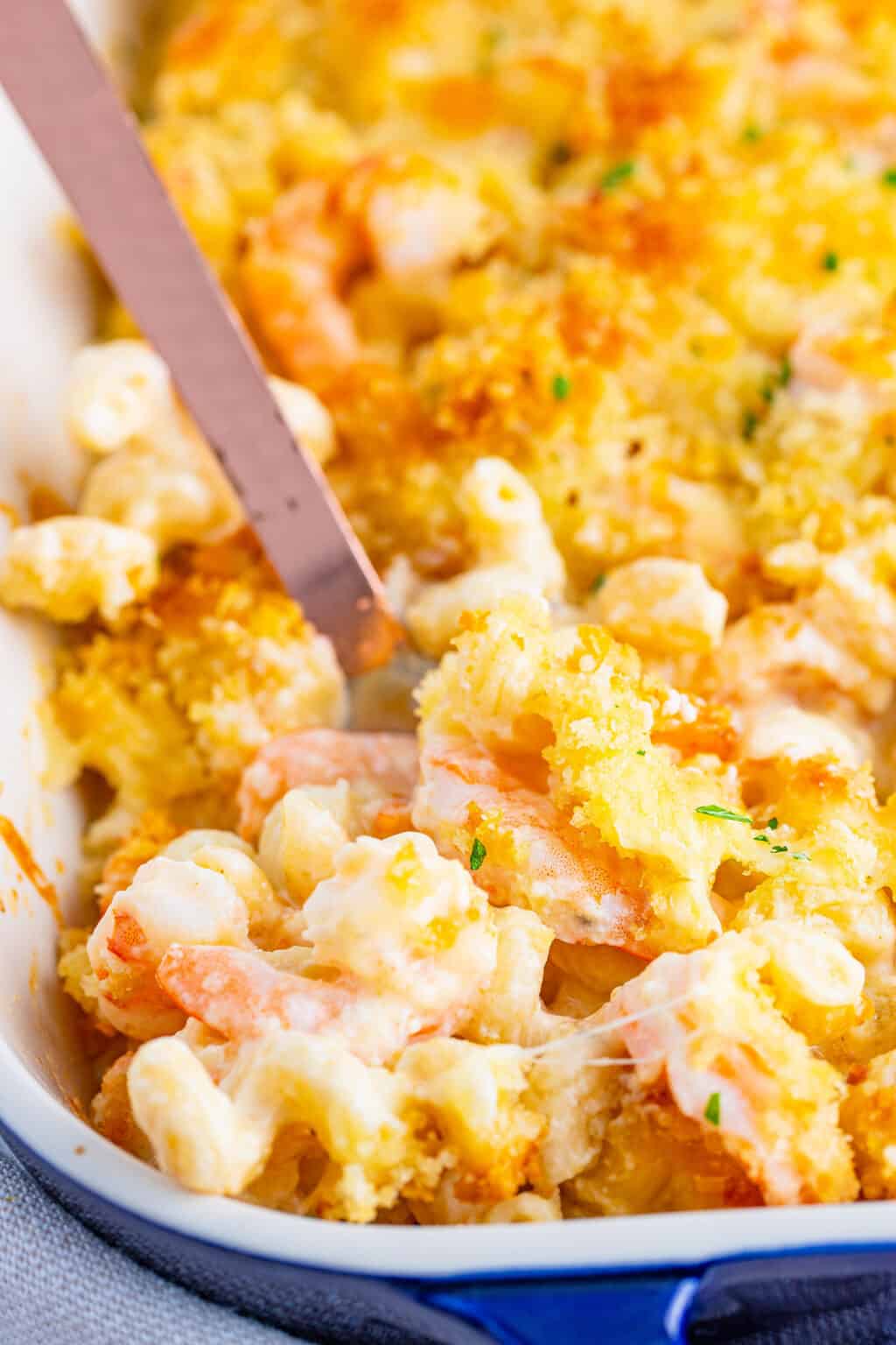 Easy Baked Shrimp Mac And Cheese - A Farmgirl's Dabbles