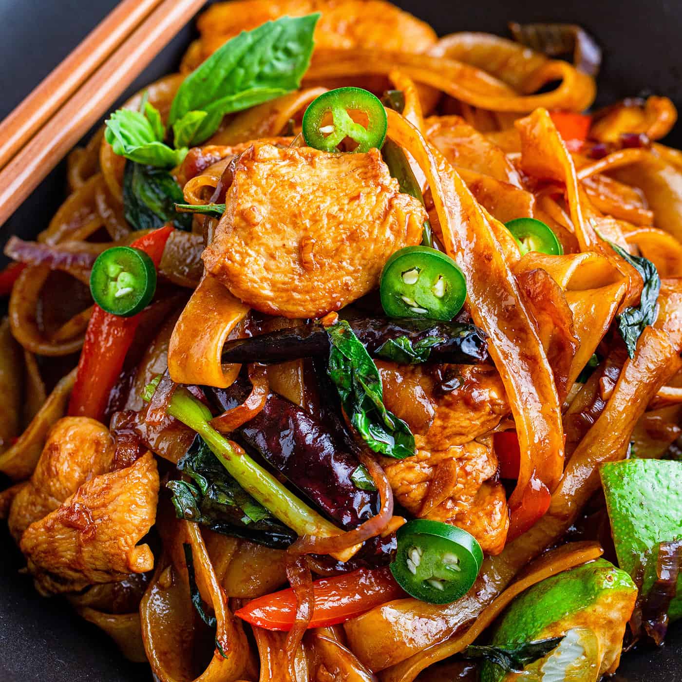 Thai Drunken Noodles Pad Kee Mao A Farmgirl s Dabbles