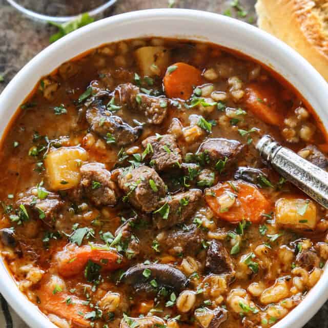 Beef Barley Soup Recipe l A Farmgirl's Dabbles