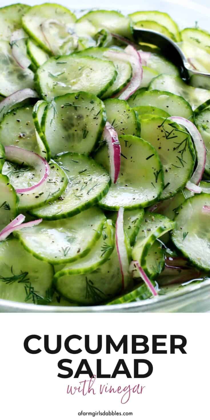 Cucumber Salad Recipe - A Farmgirl's Dabbles