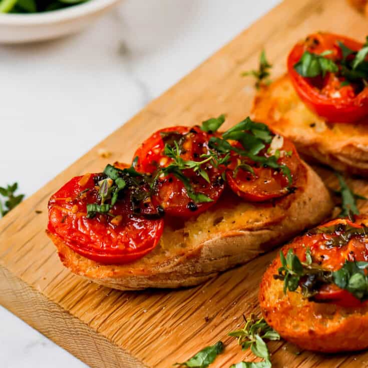 Roasted Tomatoes with Basil & Thyme l a farmgirl's dabbles