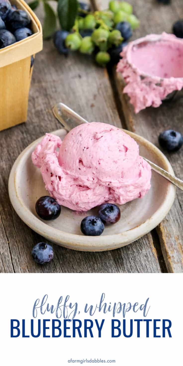 Fluffy Whipped Blueberry Butter l a farmgirl's dabbles