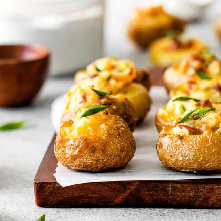 Loaded Mini Baked Potatoes l A Farmgirl's Dabbles