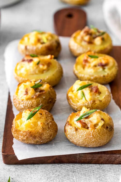 Loaded Mini Baked Potatoes l A Farmgirl's Dabbles