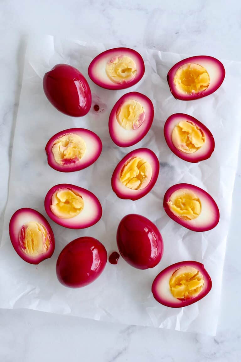 2 Ingredient Beet Pickled Eggs l A Farmgirl's Dabbles