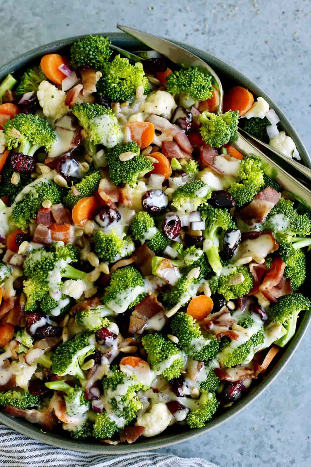 Easy Broccoli Salad with Bacon l A Farmgirl's Dabbles