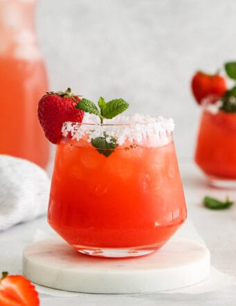 strawberry margarita in a glass