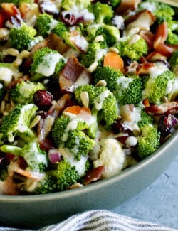 Pinterest image for broccoli salad