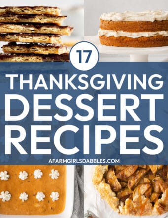 collage with text of 17 Thanksgiving dessert recipes
