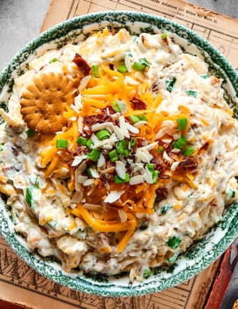 a bowl of neiman marcus cheese dip
