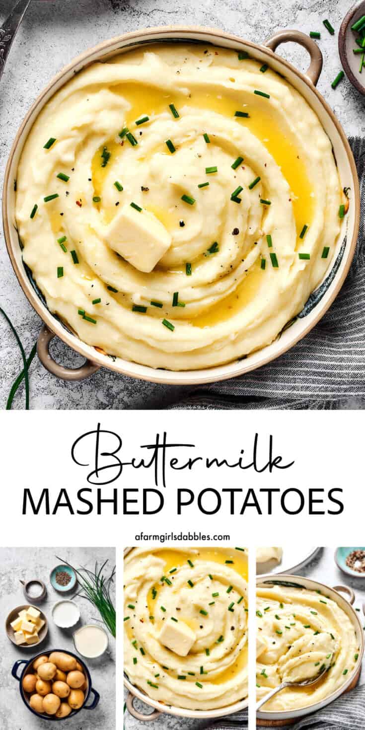 Easy Buttermilk Mashed Potatoes l a farmgirl's dabbles