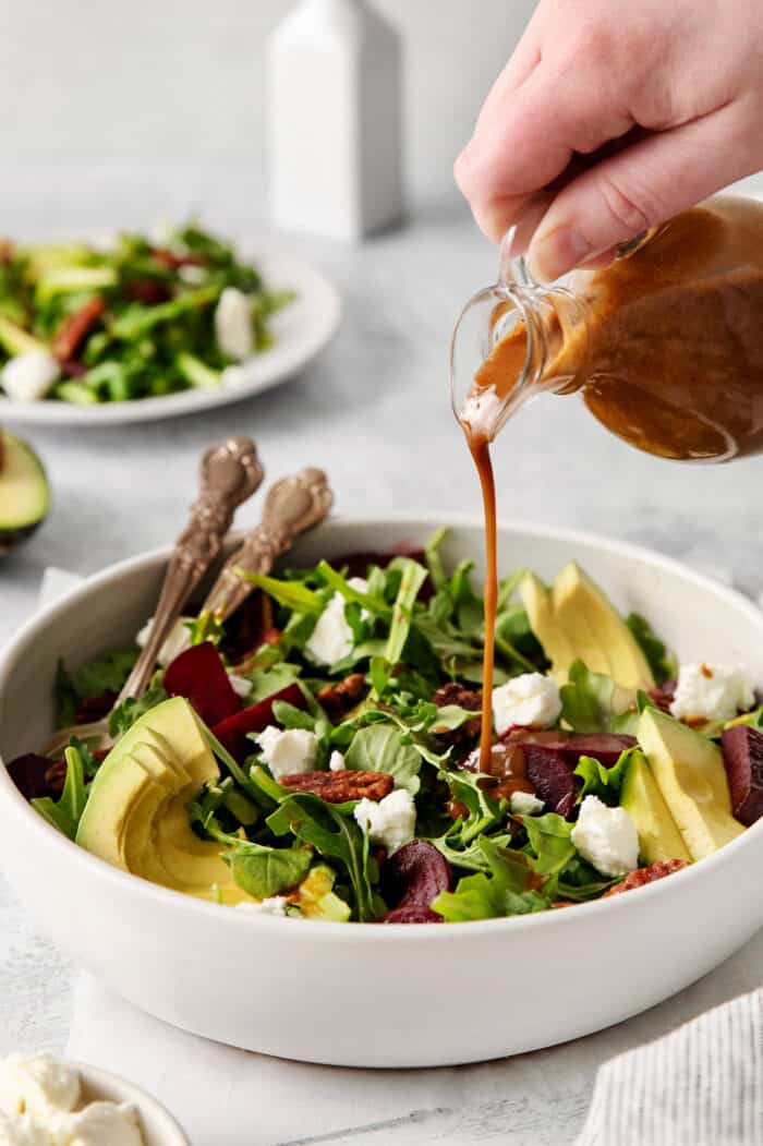 Arugula Beet Salad with Goat Cheese l A Farmgirl's Dabbles