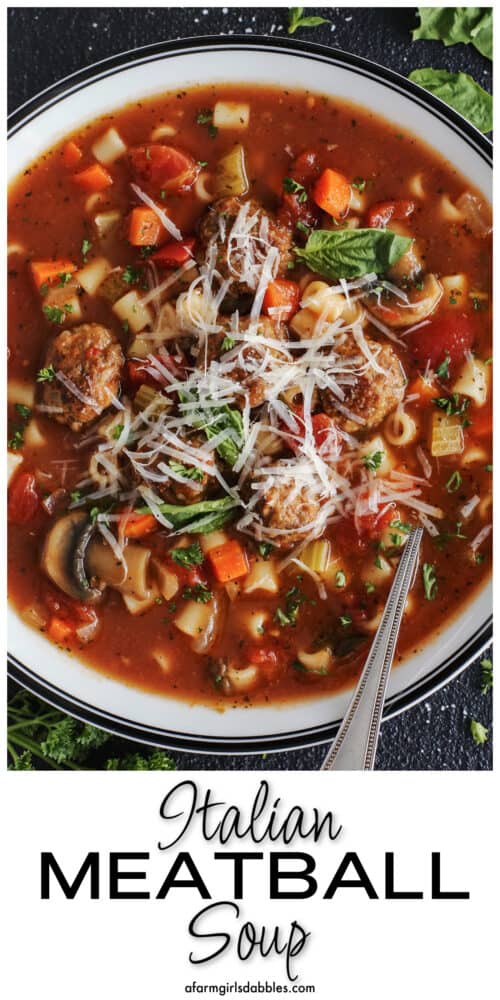 Italian Meatball Soup Recipe | A Farmgirl's Dabbles