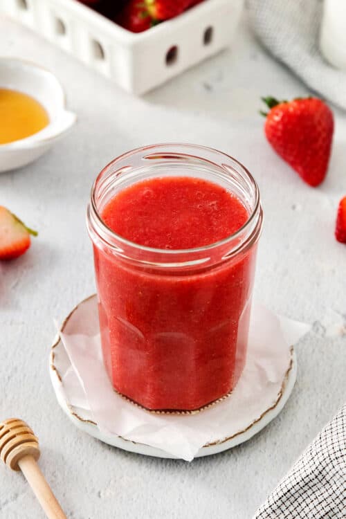 Easy Homemade Strawberry Sauce | A Farmgirl's Dabbles