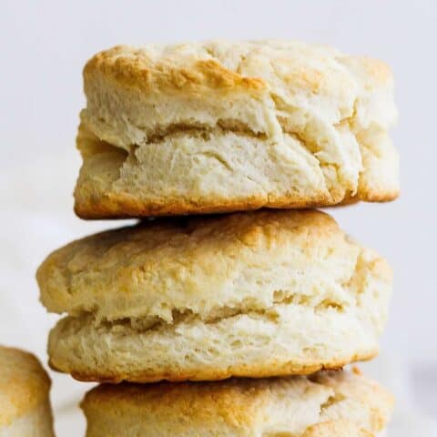 a stack of cream biscuits