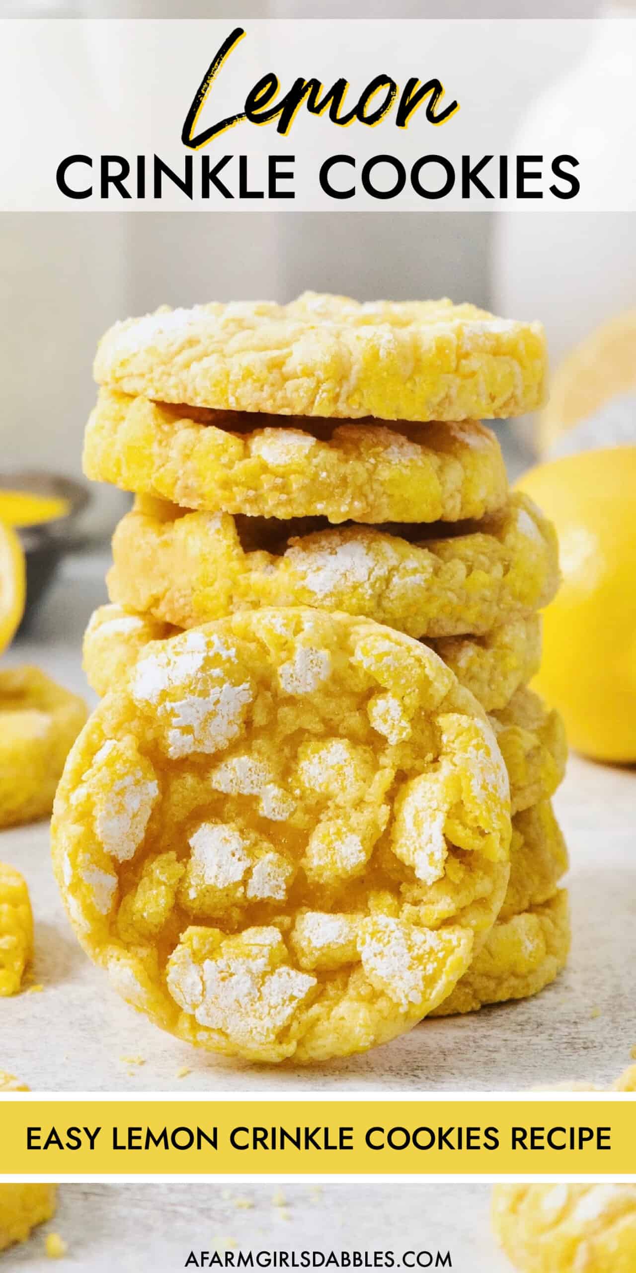 Lemon Crinkle Cookies (EASY recipe!)