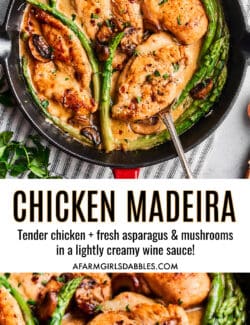 Pinterest image for Chicken Madeira