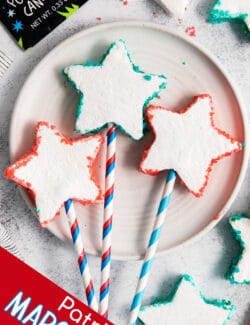 Pinterest image for Patriotic Marshmallow Pops for the 4th of July