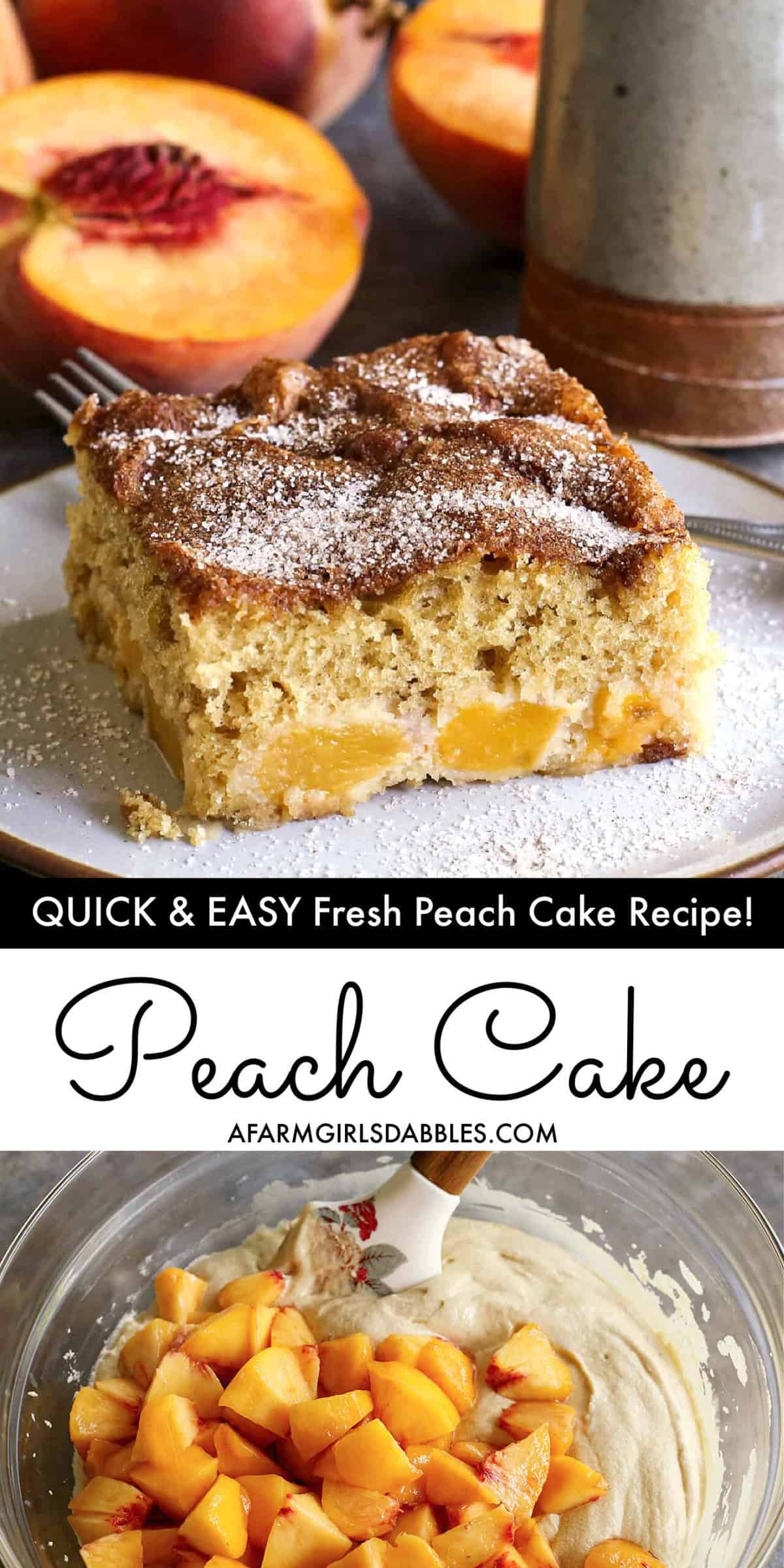 Peach Cake (Quick & Easy!)